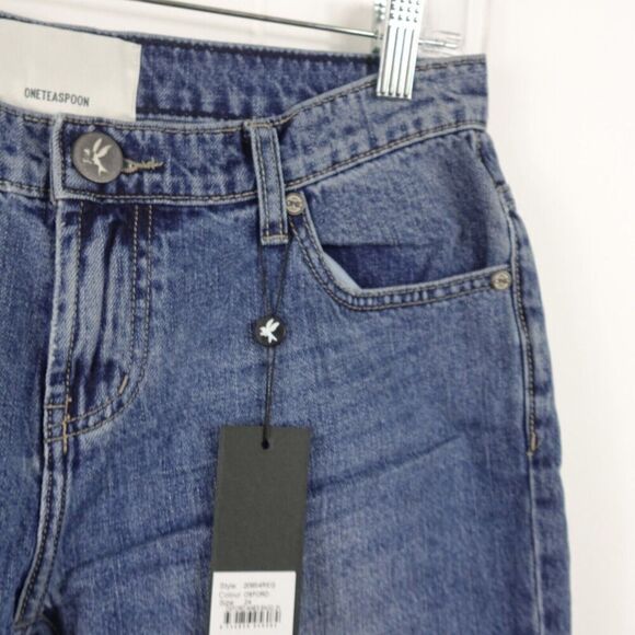One Teaspoon Womens Oxford Awes Bagg Jeans Distressed Size 24 - Picture 4 of 11